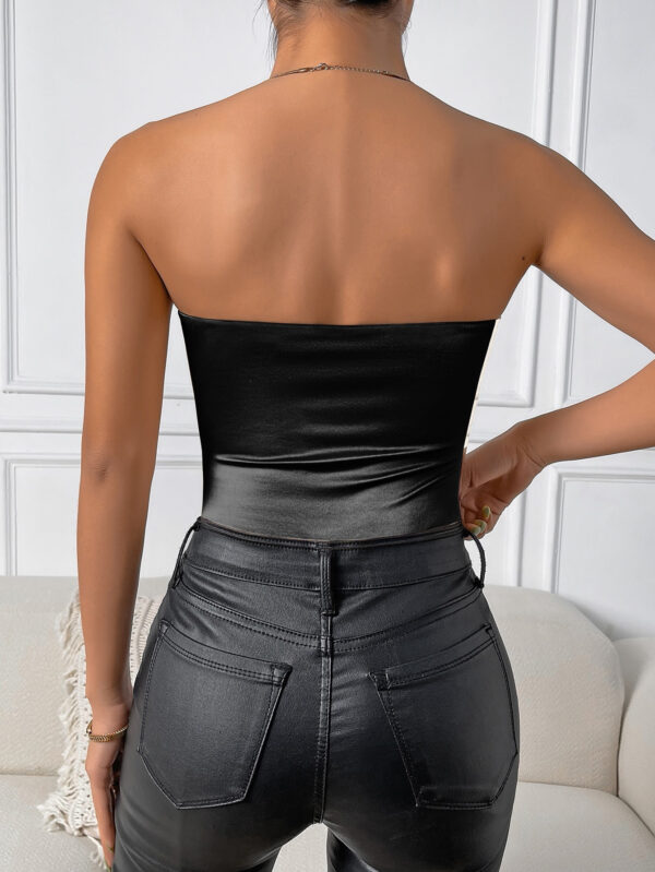 SHEIN Raffinéa Body unicolore bustier en satin – Image 5