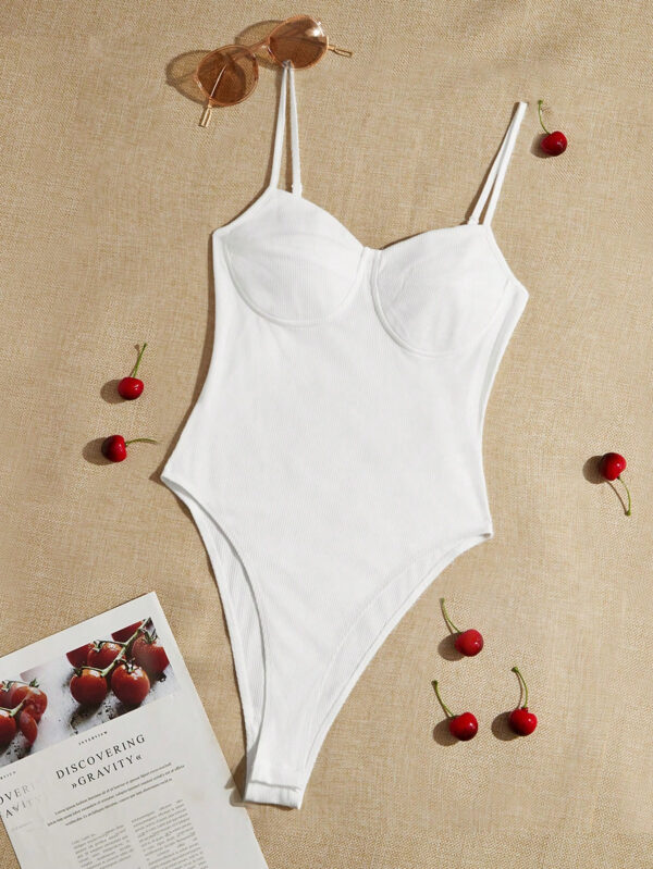 SHEIN EZwear Body Bustier À Fines Brides Unicolore – Image 2
