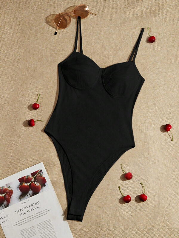 SHEIN EZwear Body Bustier À Fines Brides Unicolore – Image 3