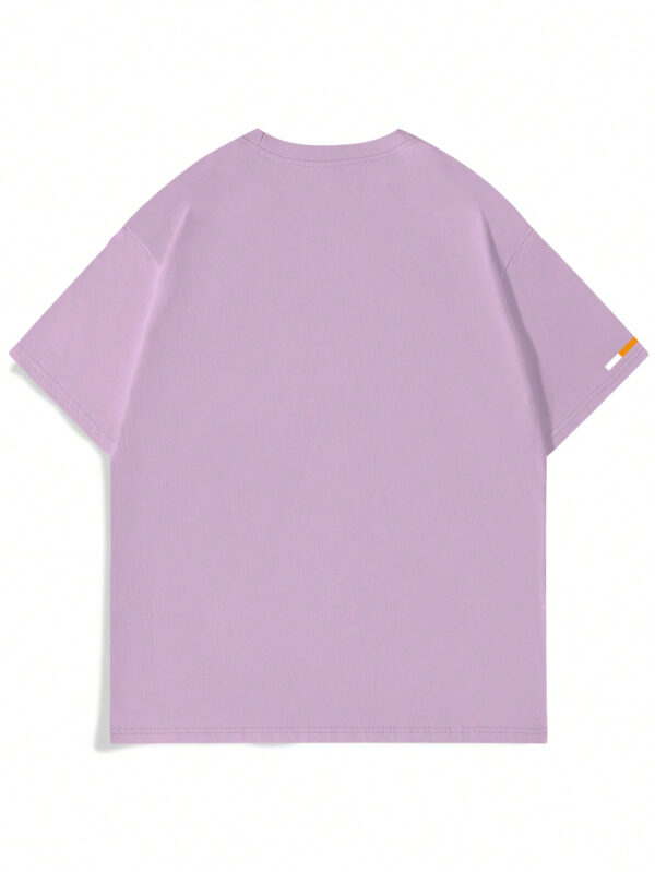 Manfinity Homme T-shirt décontracté à manches courtes et col rond imprimé de lettres pour hommes en été – Image 15