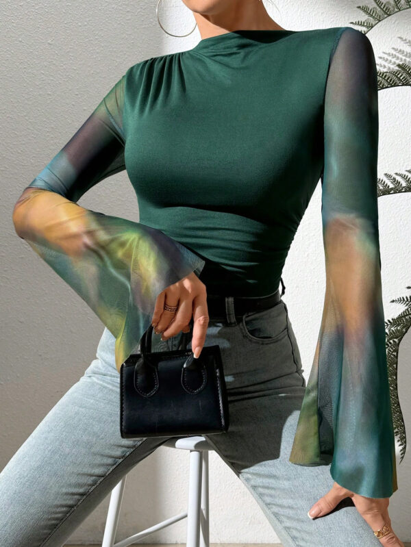 SHEIN Raffinéa Body En Maille À Manches Évasées – Image 2