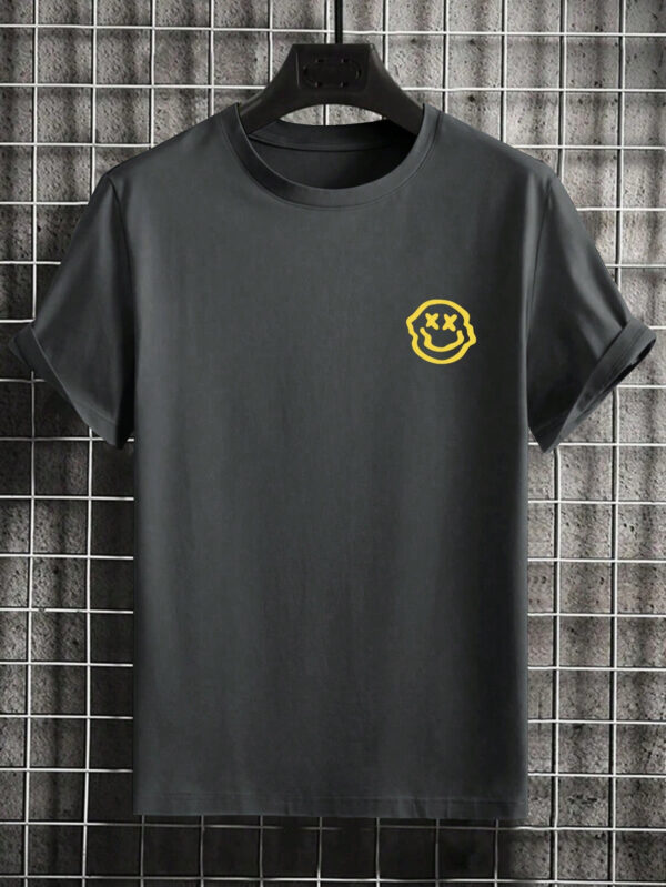 T-shirt Ample Pour Homme À Col Rond Avec Impression De Lettres Pour Un Port Décontracté Quotidien, Été – Image 6