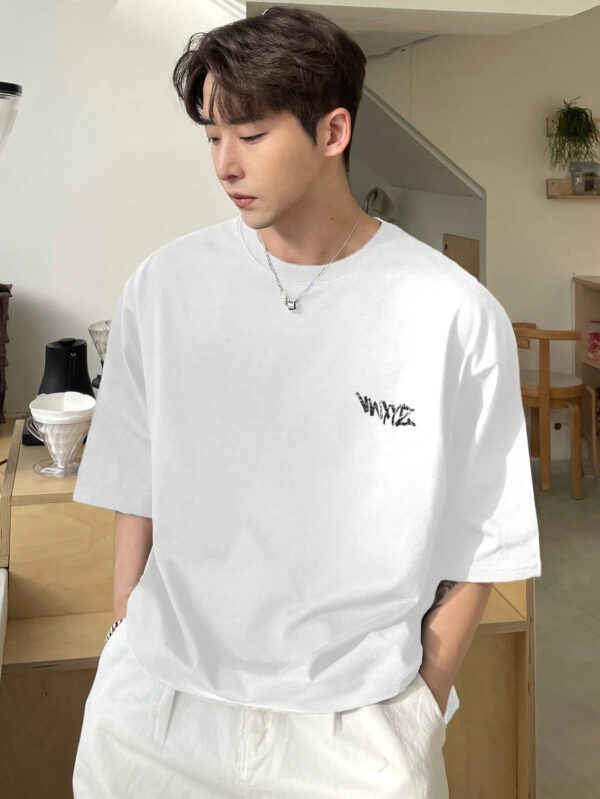 DAZY T-shirt d'été décontracté pour homme avec impression de lettre, col rond et manches courtes – Image 6