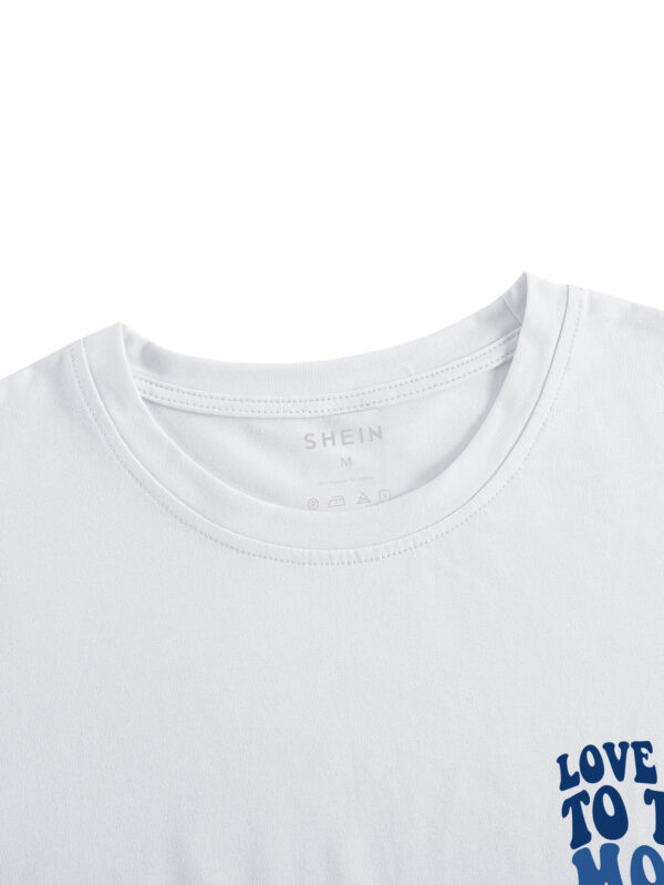 Manfinity Dauomo Homme T-shirt à motif slogan – Image 5