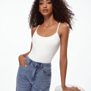 SHEIN BASICS 1 pièce Débardeur casual ajusté de couleur unie pour femmes