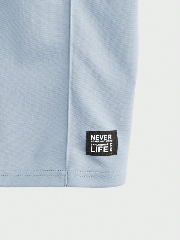 Manfinity Modomio Chemise polo tricotée unie pour homme pour tenues décontractées de tous les jours – Image 7