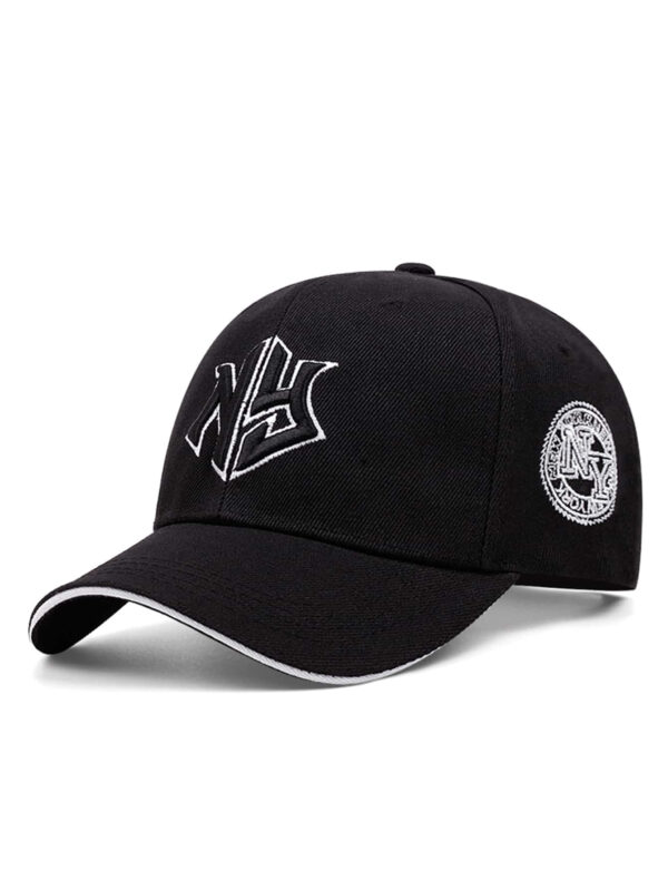 1 pièce Casquette de baseball Hip Hop brodée de lettres Ny pour homme de rue – Image 3