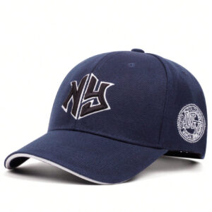 1 pièce Casquette de baseball Hip Hop brodée de lettres Ny pour homme de rue