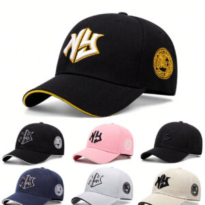 1 pièce Casquette de baseball Hip Hop brodée de lettres Ny pour homme de rue