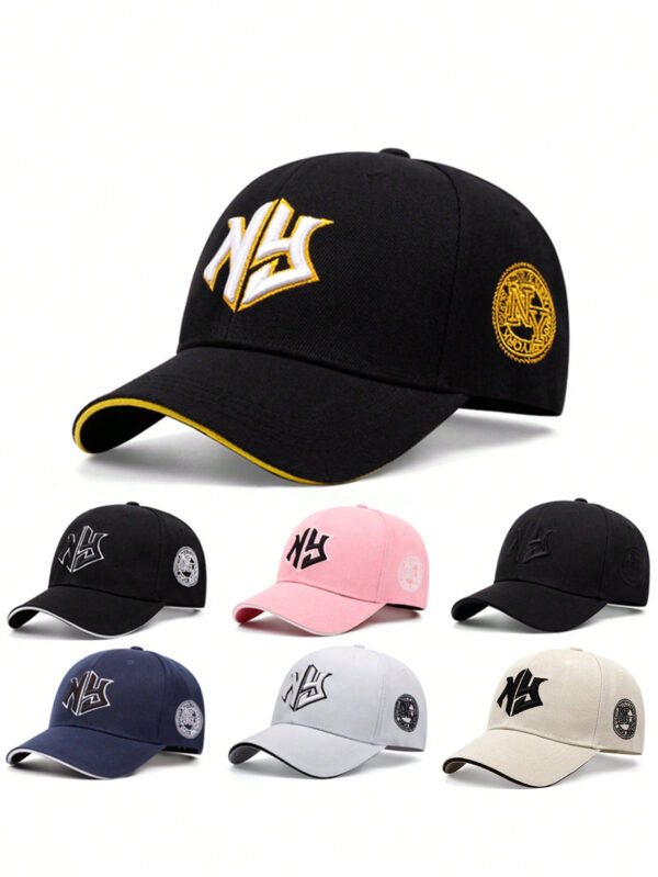 1 pièce Casquette de baseball Hip Hop brodée de lettres Ny pour homme de rue – Image 10