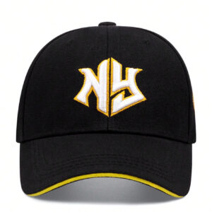 1 pièce Casquette de baseball Hip Hop brodée de lettres Ny pour homme de rue