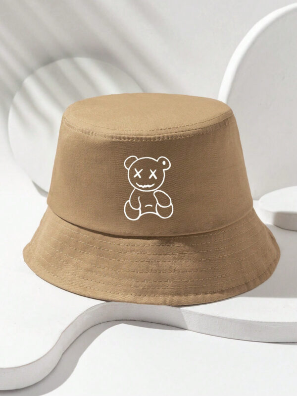 1 pièce Chapeau seau de mode à motif d"ours pour hommes et femmes pour les loisirs en plein air – Image 2