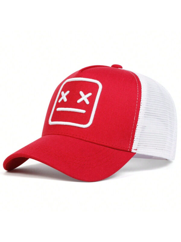 1 pièce Casquette de baseball à visage souriant brodé pour homme, casquette de camionneur à la mode avec sangle réglable pour la protection solaire extérieure, convient pour les voyages, le tourisme et les vacances à la plage au printemps et en automne, Halloween de rue – Image 7