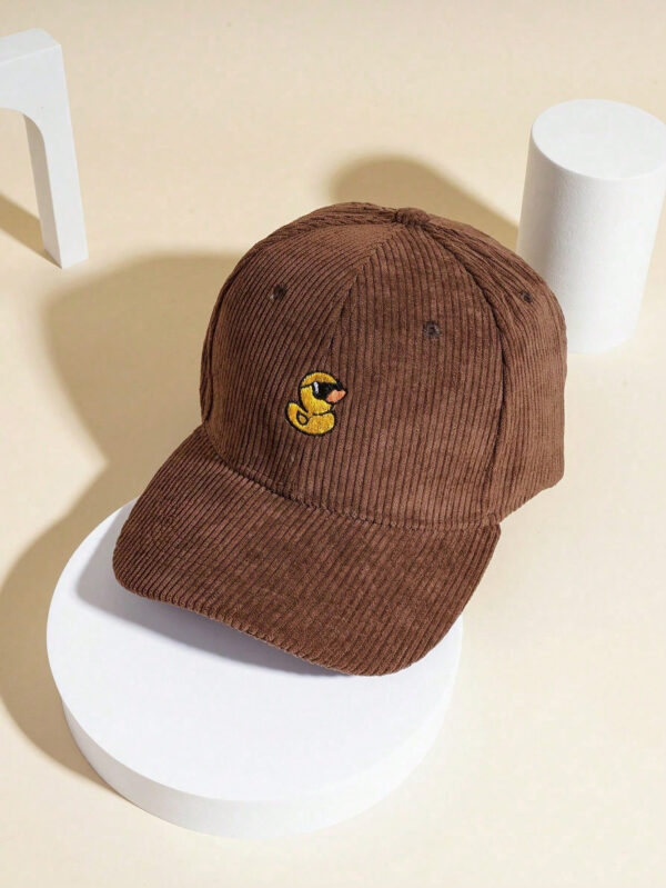 1 pièce casquette de baseball en velours côtelé avec design de canard brodé pour une tenue décontractée – Image 5