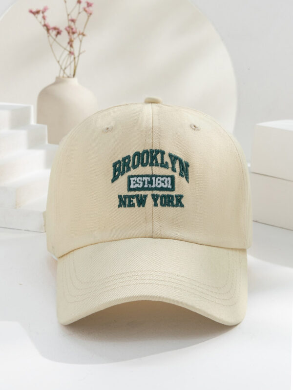 Casquette de baseball brodée hip-hop Y2K, casquette respirante unisexe Brooklyn New York pour la protection solaire quotidienne en extérieur