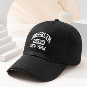 Casquette de baseball brodée hip-hop Y2K, casquette respirante unisexe Brooklyn New York pour la protection solaire quotidienne en extérieur