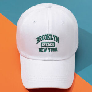 Casquette de baseball brodée hip-hop Y2K, casquette respirante unisexe Brooklyn New York pour la protection solaire quotidienne en extérieur