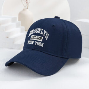 Casquette de baseball brodée hip-hop Y2K, casquette respirante unisexe Brooklyn New York pour la protection solaire quotidienne en extérieur