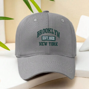 Casquette de baseball brodée hip-hop Y2K, casquette respirante unisexe Brooklyn New York pour la protection solaire quotidienne en extérieur