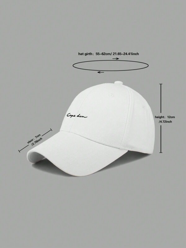 1 Pièce Casquette De Baseball Décontractée Pour Homme Avec Impression Minimaliste De Lettres, Convient Pour Une Utilisation Quotidienne – Image 9