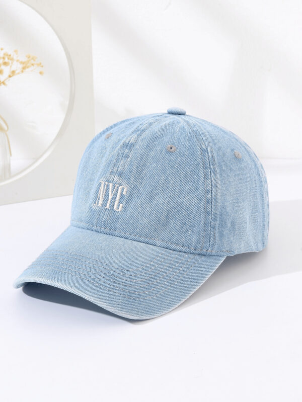 1 Pièce Casquette De Baseball En Denim Lavé Pour Homme Avec Broderie Nyc Pour La Protection Solaire Extérieur Sport Et Port Quotidien Décontracté