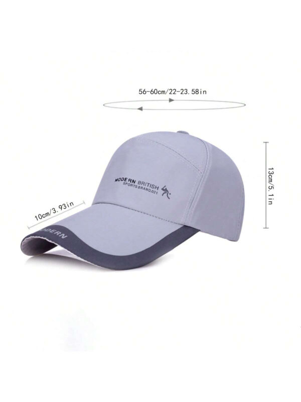 1 pièce Casquette de baseball de loisirs de sport d'extérieur pour hommes avec visière étendue et casquette plate respirante pour protéger du soleil – Image 6