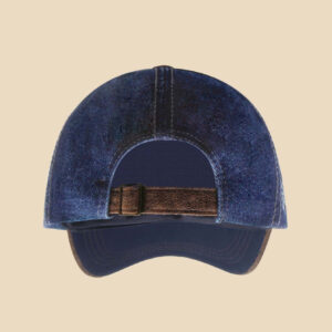 Casquette De Baseball Rétro Pour Homme En Denim Lavé Avec Broderie De Lettre Ajustable Pour La Rue Extérieure