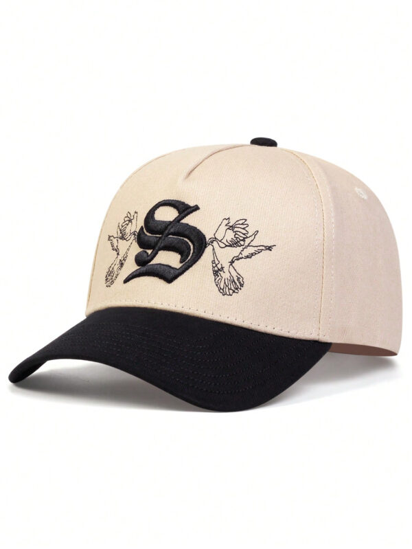 1 Pièce Casquette De Baseball Gothique Pour Homme Avec Broderie D'alphabet S, Un Chapeau Décontracté À La Mode Et Résistant Aux Rayons Du Soleil Adapté Pour Les Voyages, Les Fêtes Sur La Plage Et La Rue En Automne Et Au Printemps