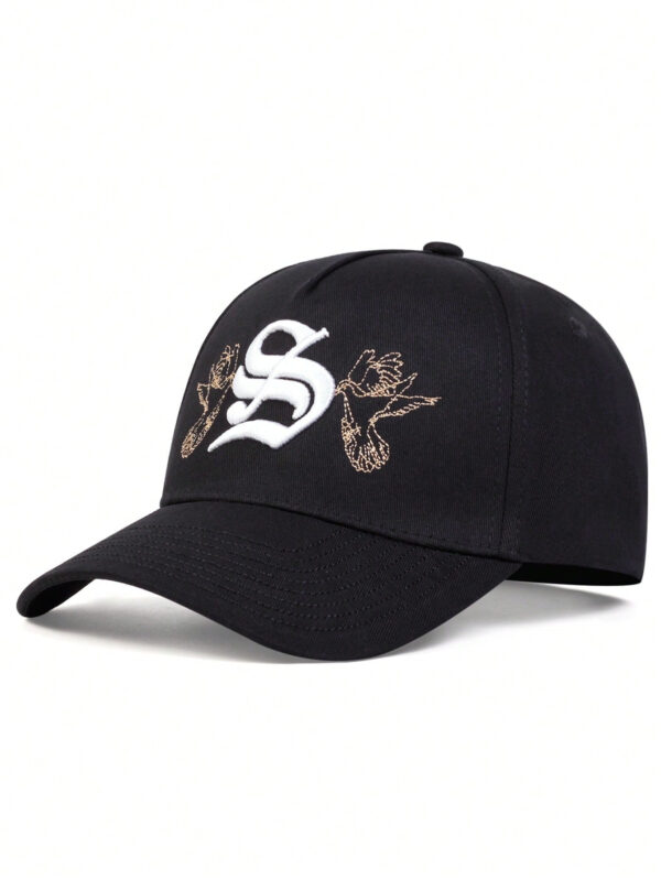 1 Pièce Casquette De Baseball Gothique Pour Homme Avec Broderie D'alphabet S, Un Chapeau Décontracté À La Mode Et Résistant Aux Rayons Du Soleil Adapté Pour Les Voyages, Les Fêtes Sur La Plage Et La Rue En Automne Et Au Printemps – Image 2