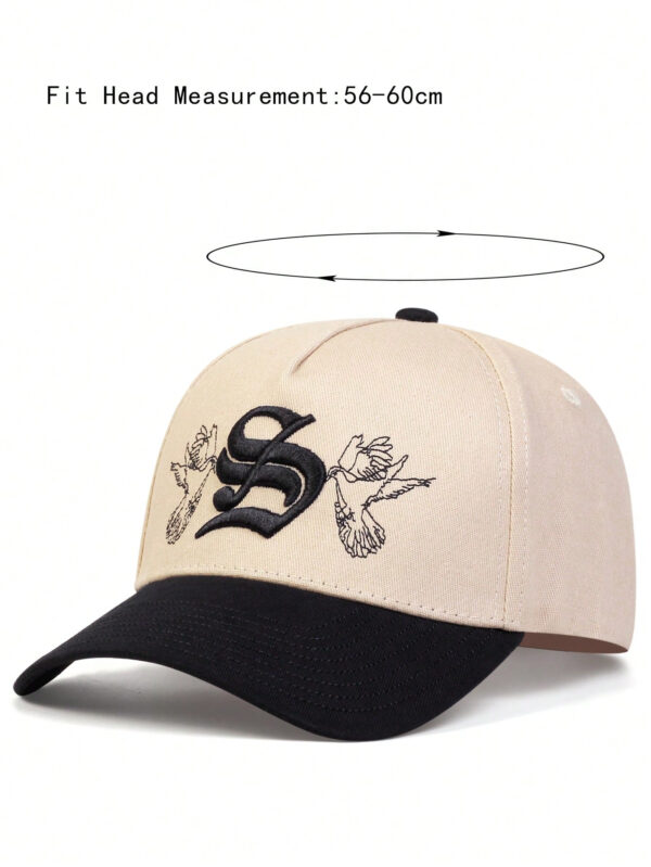 1 Pièce Casquette De Baseball Gothique Pour Homme Avec Broderie D'alphabet S, Un Chapeau Décontracté À La Mode Et Résistant Aux Rayons Du Soleil Adapté Pour Les Voyages, Les Fêtes Sur La Plage Et La Rue En Automne Et Au Printemps – Image 5