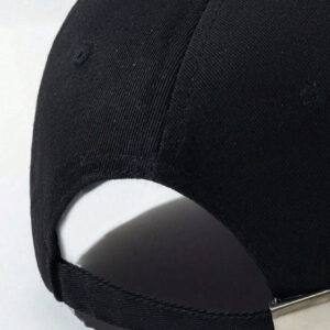 1 pièce Casquette de baseball noire pour hommes avec impression de lettres d"art de ligne de mode minimaliste pour activités en plein air, voyage, protection solaire, décontracté