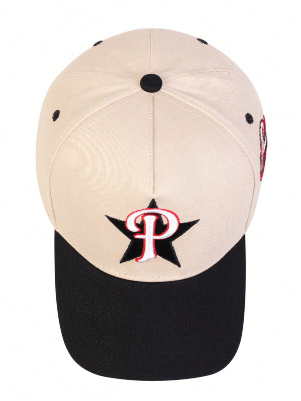 1 Pièce Casquette De Baseball De Protection Solaire Pour Hommes Réglable Et À La Mode Avec Pentagram Et Broderie De Lettre "p". Parfait Pour Les Voyages, La Plage Ou La Fête De Printemps Et D'automne. – Image 8
