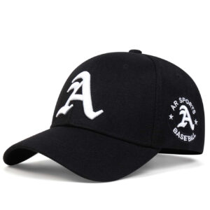 AR 1pc Hommes lettre gothique A brodée Casquette de Baseball, réglable en plein air protection solaire décontractée chapeau, convient pour les voyages de printemps et d"automne, les fêtes de plage