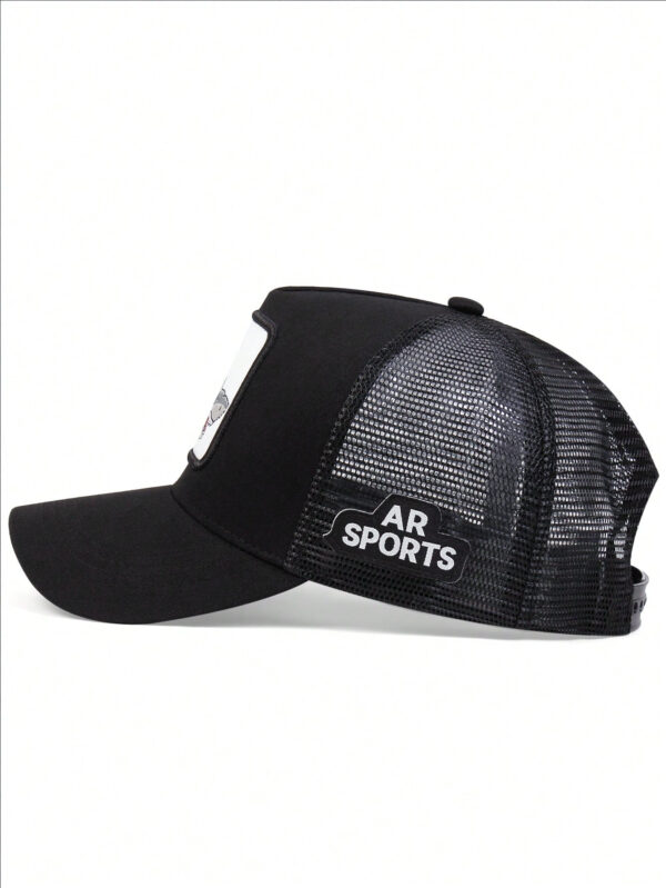 1 pièce Casquette de baseball brodée de requin pour hommes, casquette de camionneur respirante et ajustable pour l"extérieur pour voyager au printemps/été, fête de plage de rue – Image 3