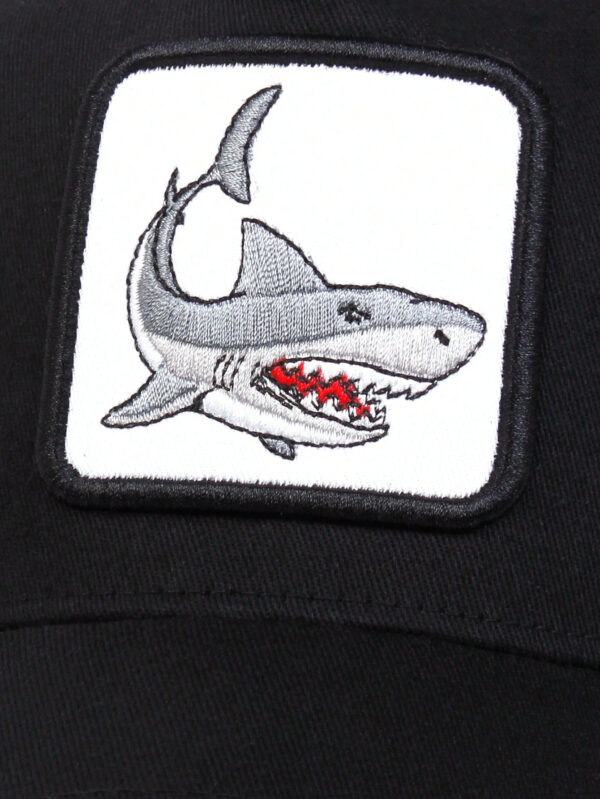 1 pièce Casquette de baseball brodée de requin pour hommes, casquette de camionneur respirante et ajustable pour l"extérieur pour voyager au printemps/été, fête de plage de rue – Image 5