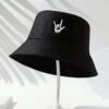 1 pièce Chapeau de seau décontracté ajustable unisexe avec motif de main pour la vie quotidienne dans la rue – Image 2