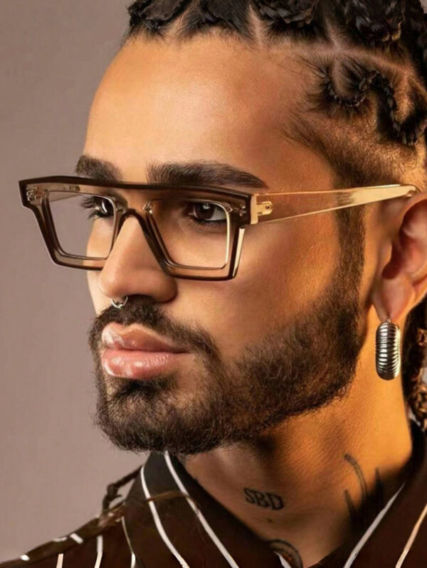 Nouvelles lunettes carrées rétro bicolores, montures simples en TR de mode unisexe pour hommes