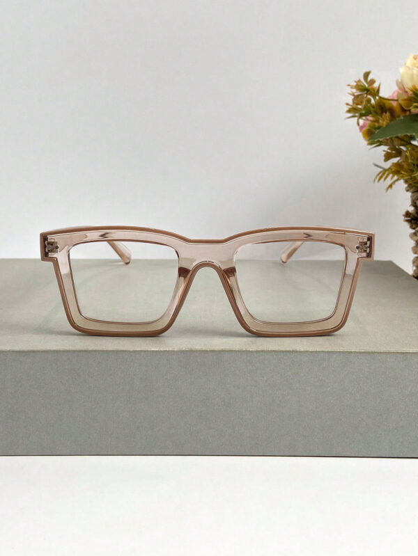 Nouvelles lunettes carrées rétro bicolores, montures simples en TR de mode unisexe pour hommes – Image 2