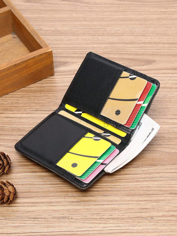 Wcarno Petit portefeuille à bande de contraste pour homme, cadeau pour père, léger et portable, porte-cartes/d'identité pour cadres. Cadeau pour anniversaire, fête des pères ou autre occasion. Porte-cartes biface moderne et minimaliste, texturé, multifonction, idéal pour les hommes au quotidien – Image 9