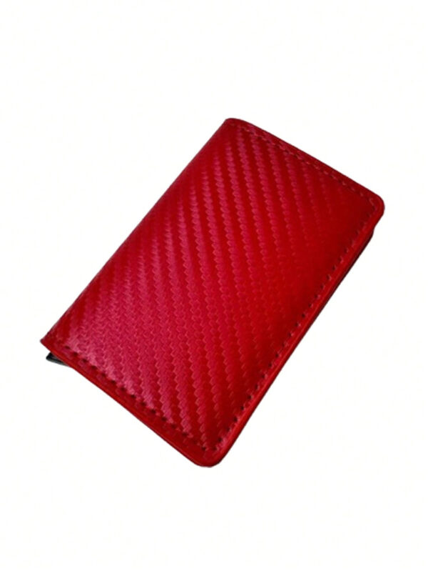 1 pièce Portefeuille ultra fin minimaliste pour homme avec blocage RFID, porte-monnaie en alliage d'aluminium avec fonction de poussée latérale, convient pour la carte d'identité et le permis de conduire. Idéal pour les cadeaux de Noël, la Saint-Valentin, Thanksgiving. Porte-cartes de visite, portefeuille, porte-cartes de crédit de style vintage. – Image 14