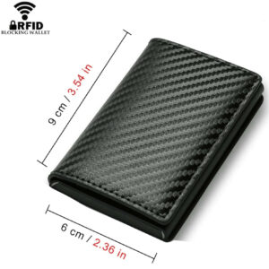 1 pièce Portefeuille ultra fin minimaliste pour homme avec blocage RFID, porte-monnaie en alliage d'aluminium avec fonction de poussée latérale, convient pour la carte d'identité et le permis de conduire. Idéal pour les cadeaux de Noël, la Saint-Valentin, Thanksgiving. Porte-cartes de visite, portefeuille, porte-cartes de crédit de style vintage.