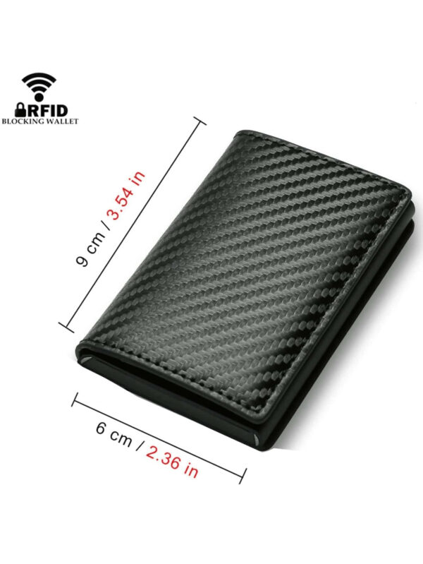 1 pièce Portefeuille ultra fin minimaliste pour homme avec blocage RFID, porte-monnaie en alliage d'aluminium avec fonction de poussée latérale, convient pour la carte d'identité et le permis de conduire. Idéal pour les cadeaux de Noël, la Saint-Valentin, Thanksgiving. Porte-cartes de visite, portefeuille, porte-cartes de crédit de style vintage. – Image 23