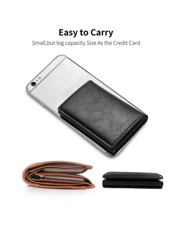 1 pièce Portefeuille ultra fin minimaliste pour homme avec blocage RFID, porte-monnaie en alliage d'aluminium avec fonction de poussée latérale, convient pour la carte d'identité et le permis de conduire. Idéal pour les cadeaux de Noël, la Saint-Valentin, Thanksgiving. Porte-cartes de visite, portefeuille, porte-cartes de crédit de style vintage. – Image 24