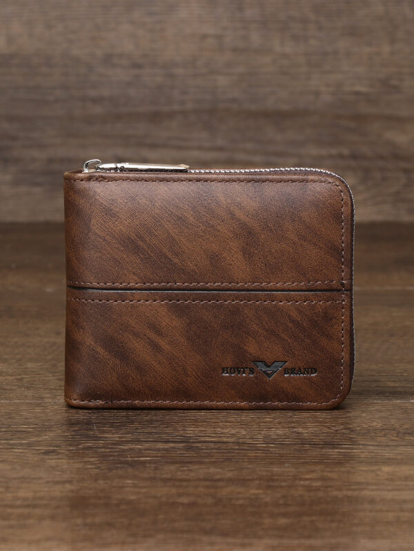 Portefeuille court pour hommes à la mode vintage avec plusieurs fentes pour cartes, grande capacité, portable et multifonctionnel, un cadeau de Noël pour les hommes