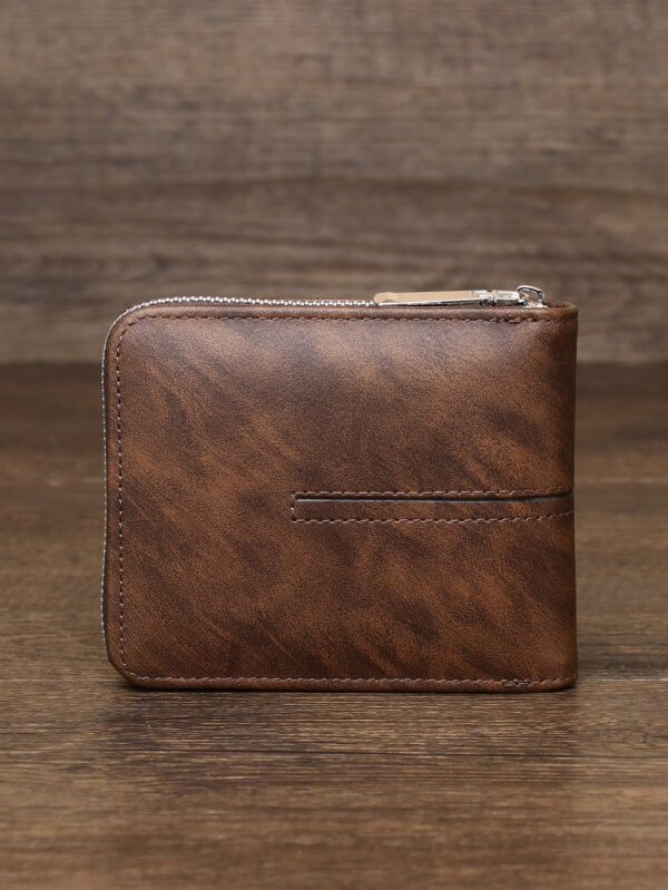 Portefeuille court pour hommes à la mode vintage avec plusieurs fentes pour cartes, grande capacité, portable et multifonctionnel, un cadeau de Noël pour les hommes – Image 3