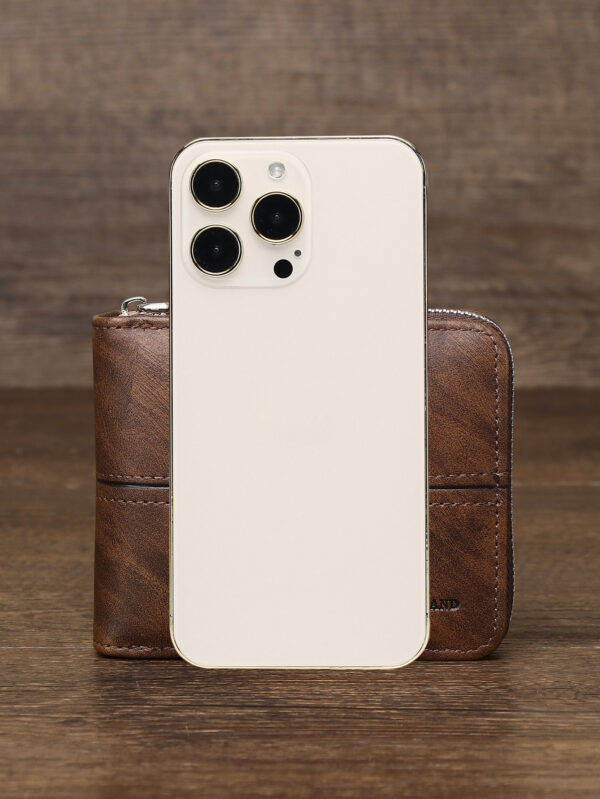 Portefeuille court pour hommes à la mode vintage avec plusieurs fentes pour cartes, grande capacité, portable et multifonctionnel, un cadeau de Noël pour les hommes – Image 4