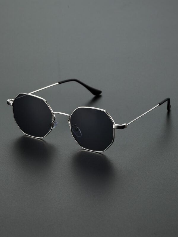 1 pièce Lunettes de mode en métal géométrique moderne et simple pour hommes, cadeau pour vacances, accessoires de plage tropicale, photo de rue