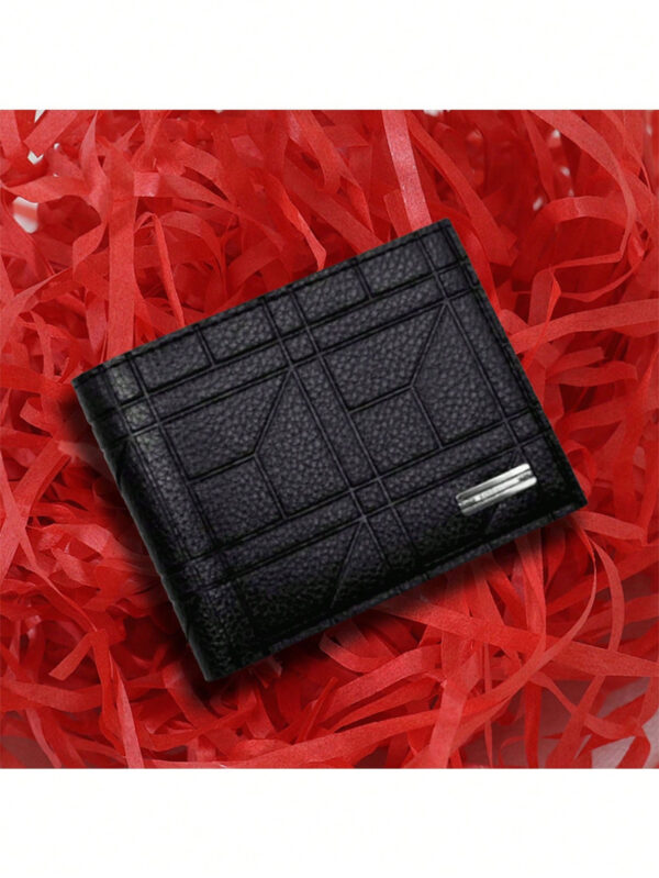 1 pièce Portefeuille court pour homme, mode et simple, couleur unie, affaires, quotidien, portable, grande capacité, multi-fentes pour cartes. Indispensable pour le portefeuille d'homme : trajets domicile-travail, déplacements professionnels, voyages, cadeau de la Saint-Valentin 2025