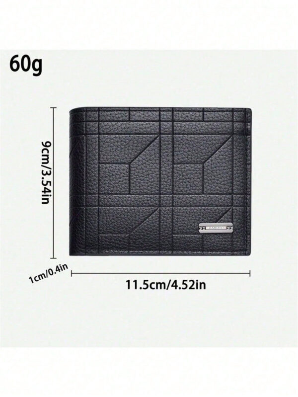 1 pièce Portefeuille court pour homme, mode et simple, couleur unie, affaires, quotidien, portable, grande capacité, multi-fentes pour cartes. Indispensable pour le portefeuille d'homme : trajets domicile-travail, déplacements professionnels, voyages, cadeau de la Saint-Valentin 2025 – Image 6