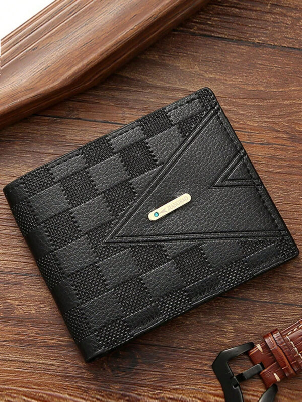 Portefeuille court pour homme, simple et . Porte-cartes multi-fentes. Porte-monnaie portable pour travailleurs de bureau masculins, collège, travail, entreprise, navette, bureau. Cadeau pour anniversaire, Saint-Valentin, couple, fournitures scolaires, enseignants, rentrée des classes, style vintage pour hommes – Image 6